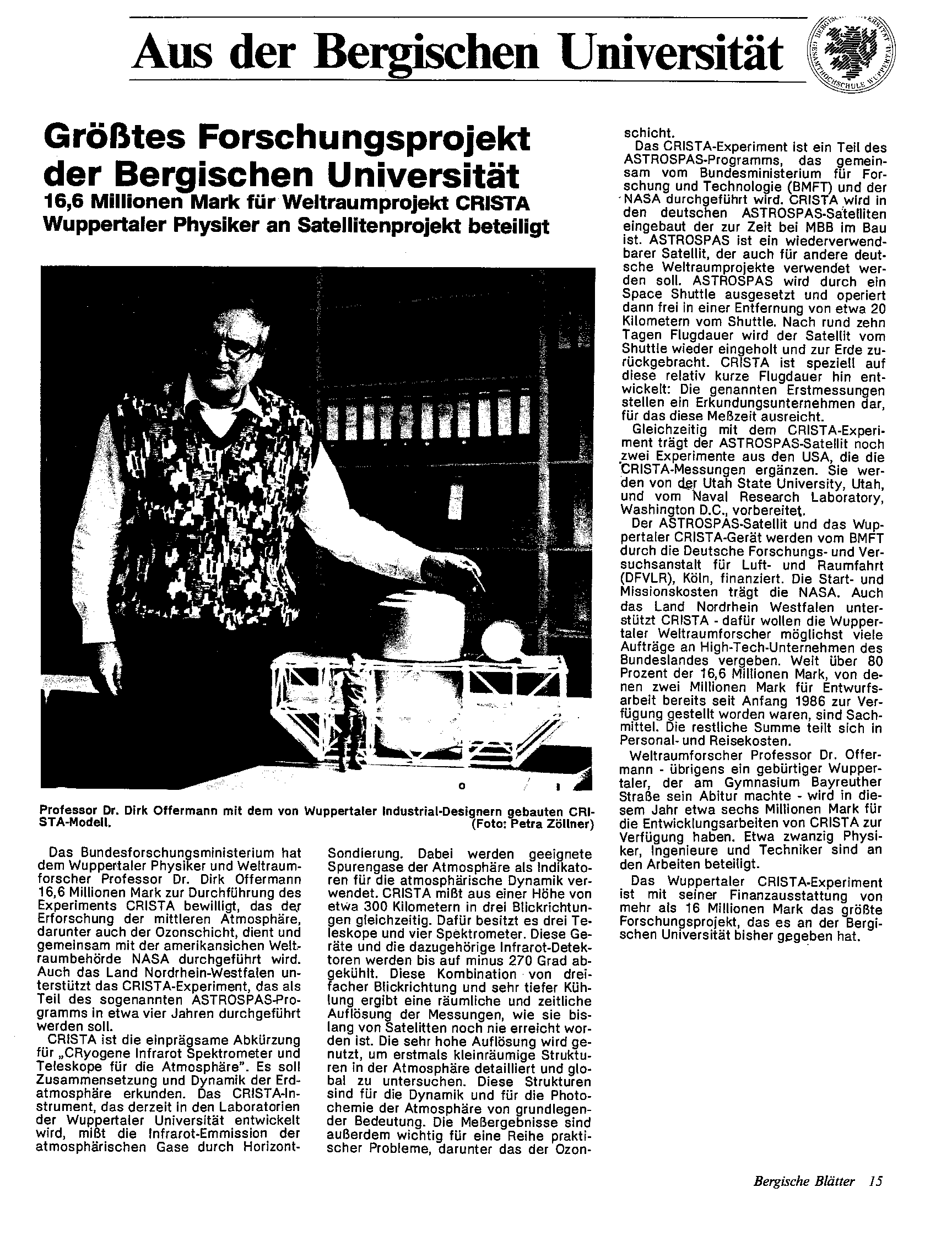 CRISTA-Zeitungsbericht